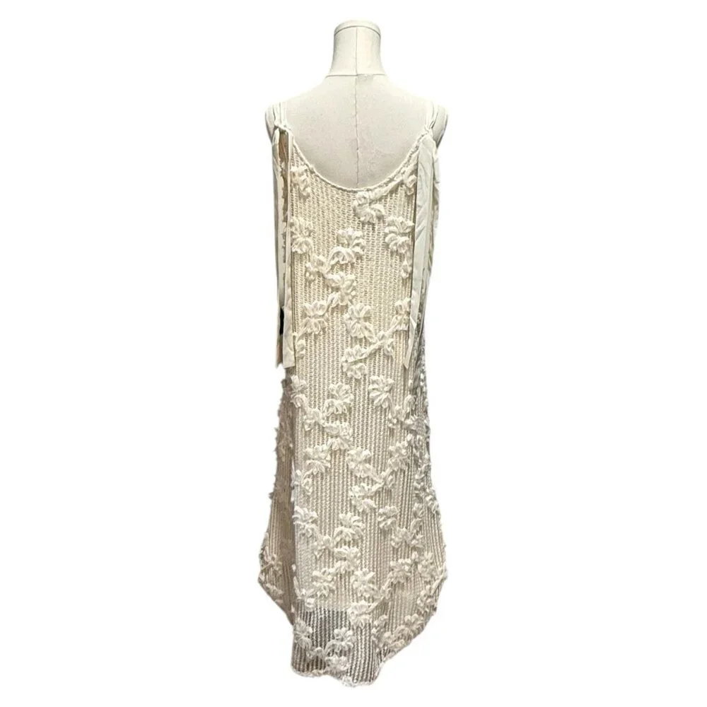NWT En Saison Reese Floral Appliqué Crochet Ivory Maxi Dress Womens Large - Picture 7 of 14